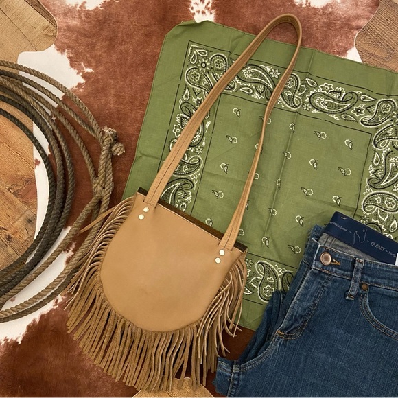 Fringed Leather Western Crossbody Bag with Fringe - Picture 5 of 11